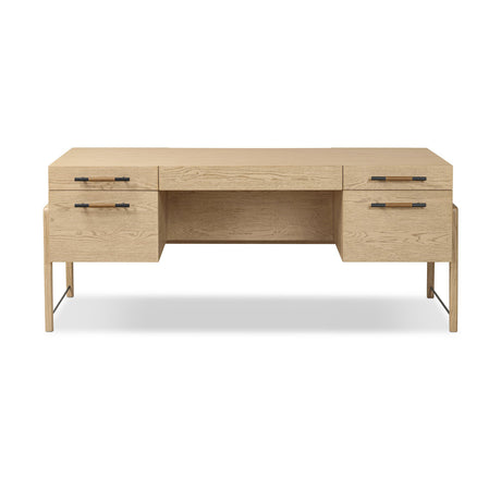 Rosedale Executive Desk in Yucca Oak Veneer from Four Hands - Luna Furniture
