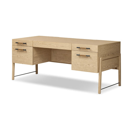 Rosedale Executive Desk in Yucca Oak Veneer from Four Hands - Luna Furniture