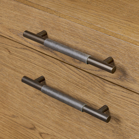 Rosedale Executive Desk in Amber Oak Veneer from Four Hands - Luna Furniture