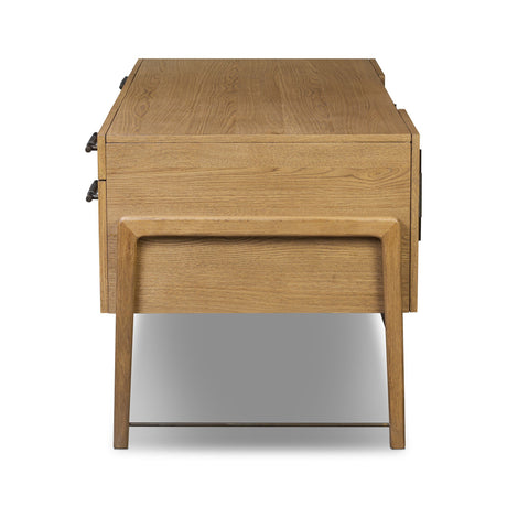 Rosedale Executive Desk in Amber Oak Veneer from Four Hands - Luna Furniture