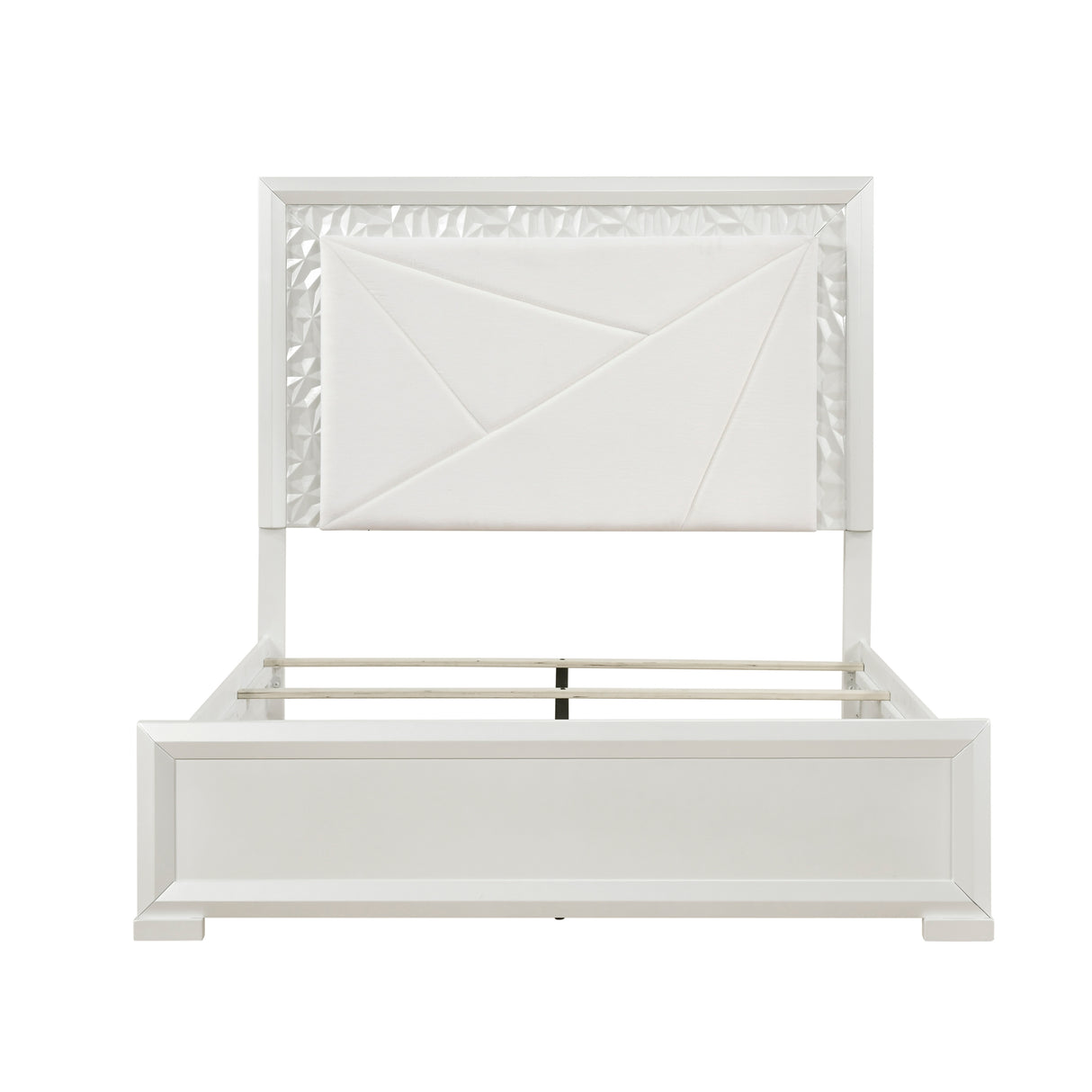 Luna Pearl White LED Full Bed
