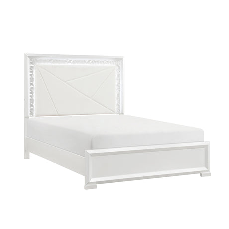 Luna Pearl White 4-Piece Queen Bedroom Set from Homelegance - Luna Furniture