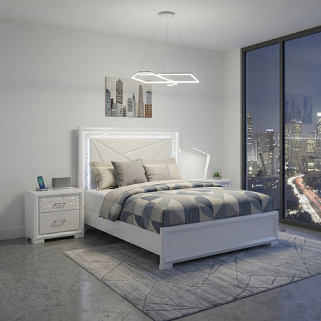 Luna Pearl White Glam Youth Bedroom Set from Homelegance - Luna Furniture