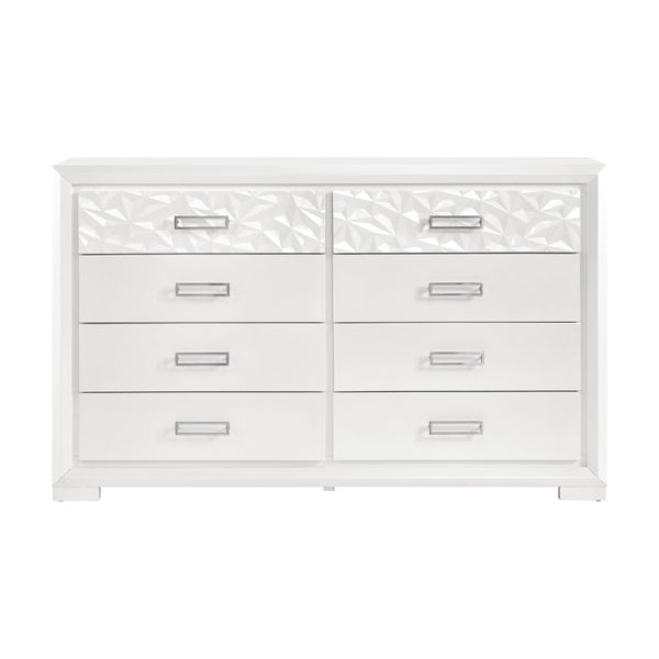 Luna Pearl White Dresser