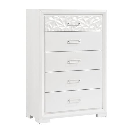 Luna Pearl White Chest from Homelegance - Luna Furniture