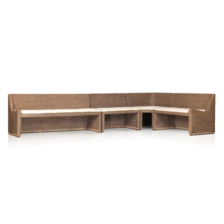 Senna Dining Banquette L-Shape in Broadway Dune from Four Hands - Luna Furniture