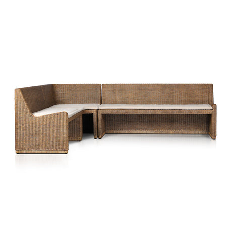 Senna Dining Banquette L-Shape in Broadway Dune from Four Hands - Luna Furniture