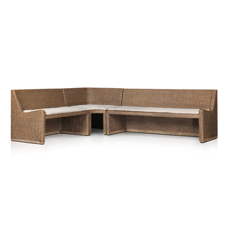 Senna Dining Banquette L-Shape in Broadway Dune from Four Hands - Luna Furniture