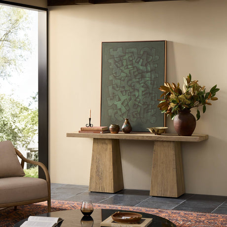 Atlas Console Table in Bleached Alder from Four Hands - Luna Furniture