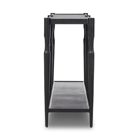 Augusta Console Table in Textured Iron from Four Hands - Luna Furniture