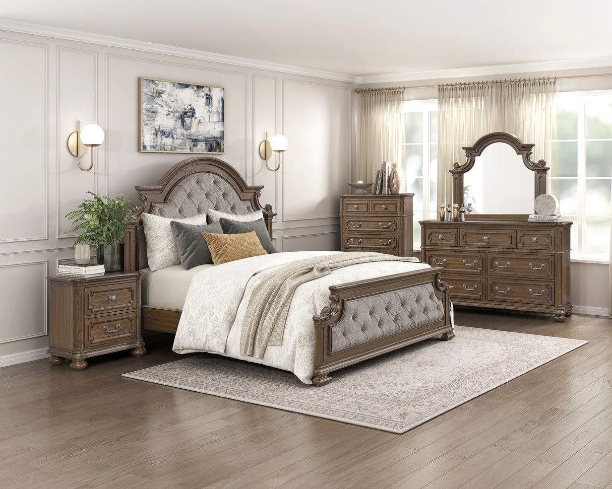Wengen Brown Queen Bed from Homelegance - Luna Furniture