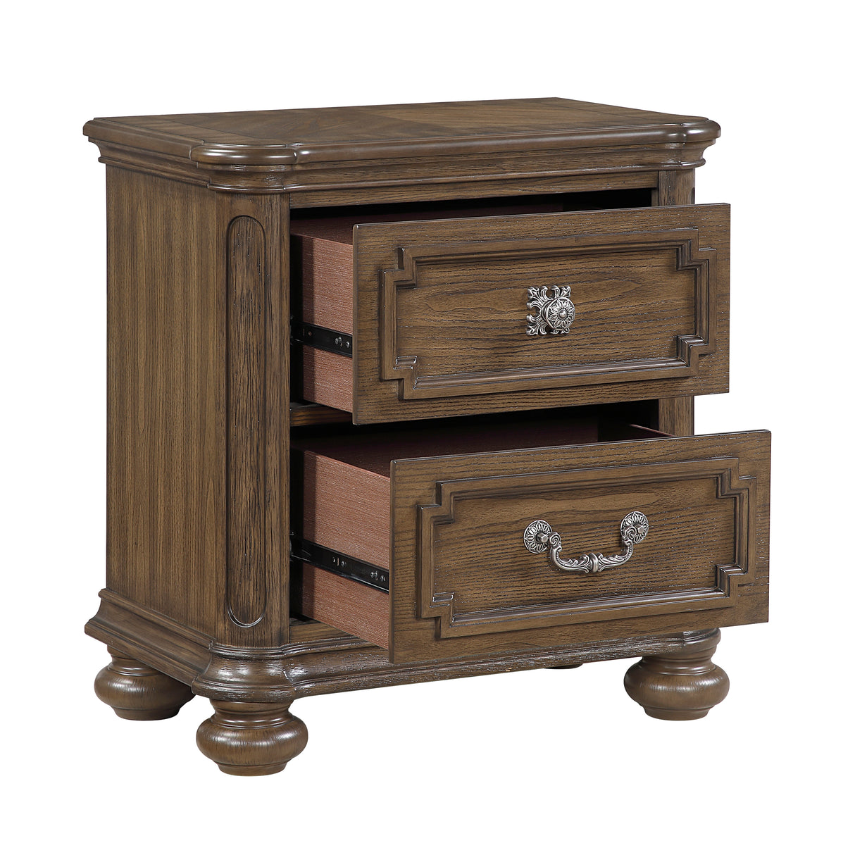 Wengen Brown 4pc Set (QB+NS+DR+MR) from Homelegance - Luna Furniture