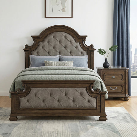 Wengen Brown 4pc Set (QB+NS+DR+MR) from Homelegance - Luna Furniture