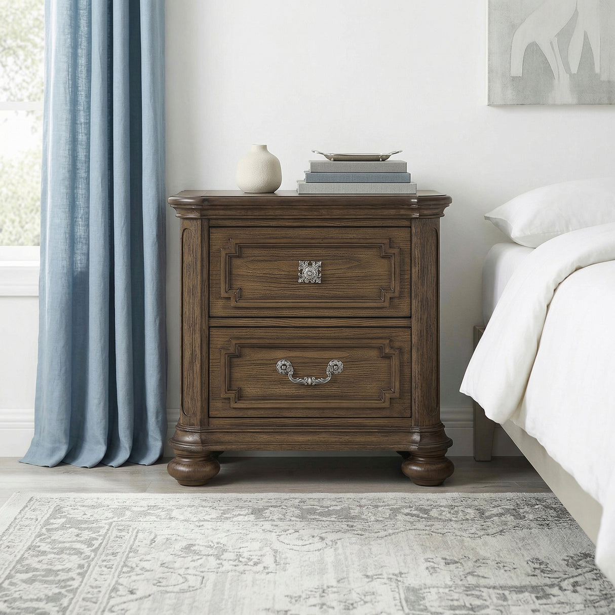 Wengen Brown Night Stand from Homelegance - Luna Furniture
