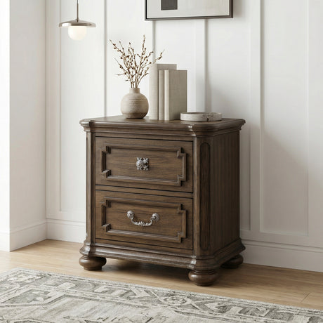 Wengen Brown Night Stand from Homelegance - Luna Furniture