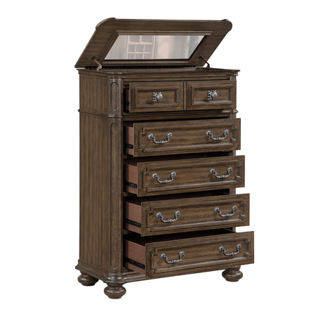 Wengen Brown 5pc Set (QB+NS+DR+MR+CH) from Homelegance - Luna Furniture