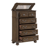 Wengen Brown 4pc Set (QB+NS+DR+MR) from Homelegance - Luna Furniture