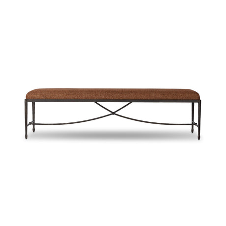 Jade Accent Bench in Crypton Wayfarer Sienna from Four Hands - Luna Furniture