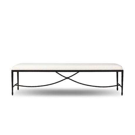 Jade Accent Bench in Crypton Nomad Snow from Four Hands - Luna Furniture