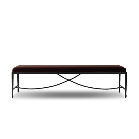 Jade Accent Bench in Surrey Plum from Four Hands - Luna Furniture