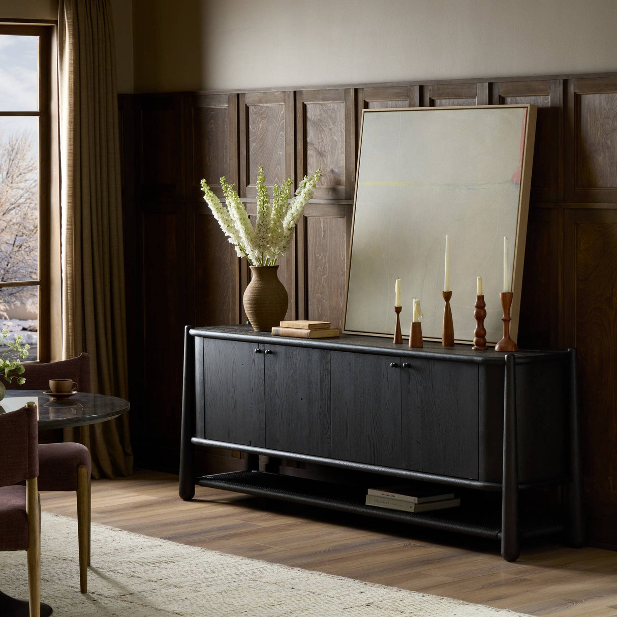 Salvador Sideboard in Smoked Black Oak Veneer from Four Hands - Luna Furniture