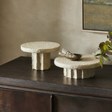 Sumba Pedestal Set in Natural Paper Mache from Four Hands - Luna Furniture