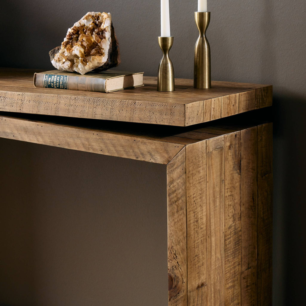 Matthes Console Table - 60" in Sierra Rustic Natural from Four Hands - Luna Furniture