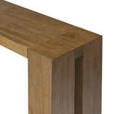 Emeli Console Table in Tawny Rubberwood Veneer from Four Hands - Luna Furniture