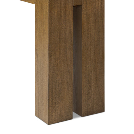 Emeli Console Table in Tawny Rubberwood Veneer from Four Hands - Luna Furniture