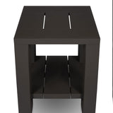 Roca Outdoor Metal End Table in Bronze from Four Hands - Luna Furniture