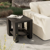 Roca Outdoor Metal End Table in Bronze from Four Hands - Luna Furniture
