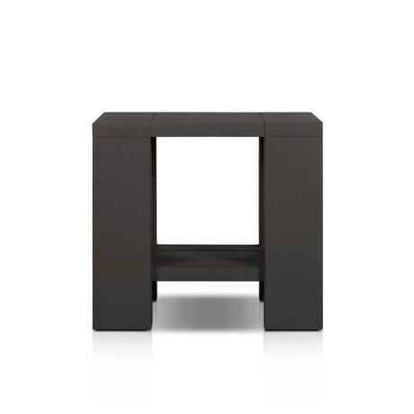 Roca Outdoor Metal End Table in Bronze from Four Hands - Luna Furniture