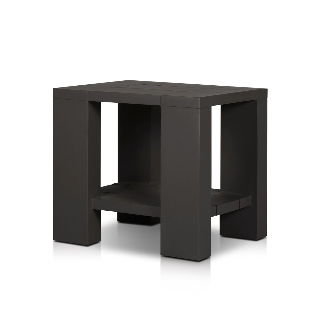 Roca Outdoor Metal End Table in Bronze from Four Hands - Luna Furniture
