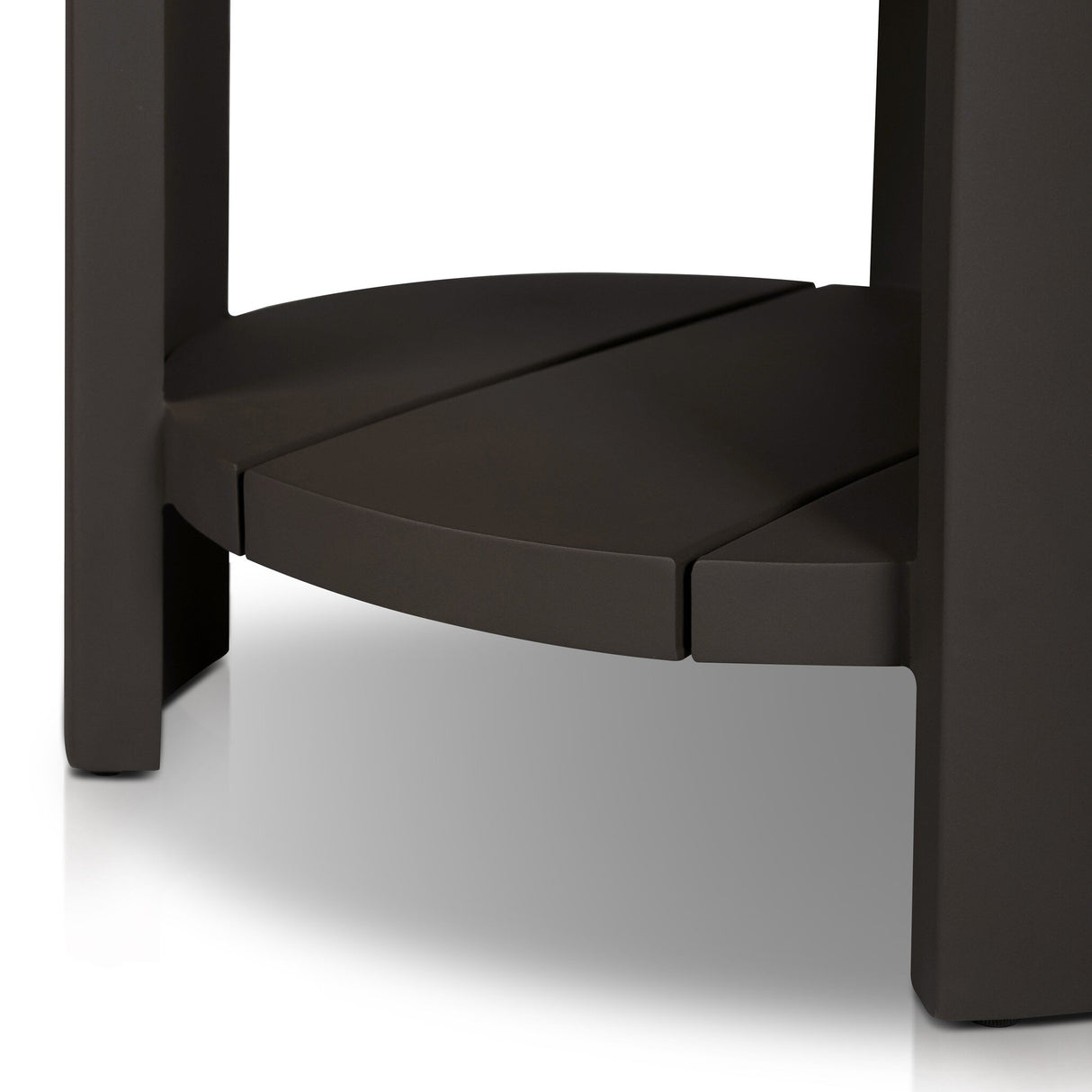 Roca Outdoor Round Metal End Table in Bronze from Four Hands - Luna Furniture