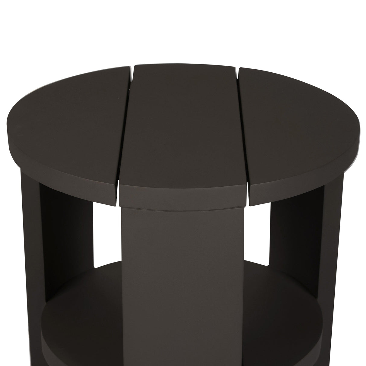 Roca Outdoor Round Metal End Table in Bronze from Four Hands - Luna Furniture