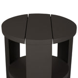 Roca Outdoor Round Metal End Table in Bronze from Four Hands - Luna Furniture