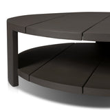 Roca Outdoor Round Metal Coffee Table in Bronze from Four Hands - Luna Furniture