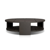 Roca Outdoor Round Metal Coffee Table in Bronze from Four Hands - Luna Furniture