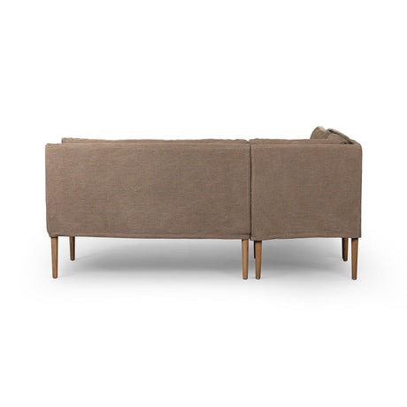 Aurelia Dining Banquette L-Shape in Broadway Coffee from Four Hands - Luna Furniture