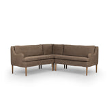 Aurelia Dining Banquette L-Shape in Broadway Coffee from Four Hands - Luna Furniture