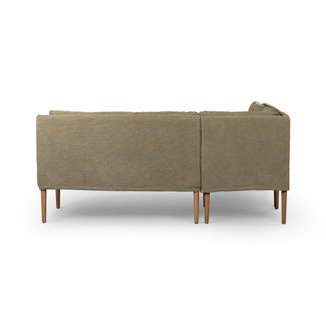 Aurelia Dining Banquette L-Shape in Broadway Olive from Four Hands - Luna Furniture