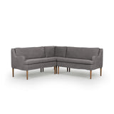 Aurelia Dining Banquette L-Shape in Broadway Denim from Four Hands - Luna Furniture