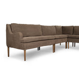 Aurelia Dining Banquette L-Shape in Broadway Coffee from Four Hands - Luna Furniture