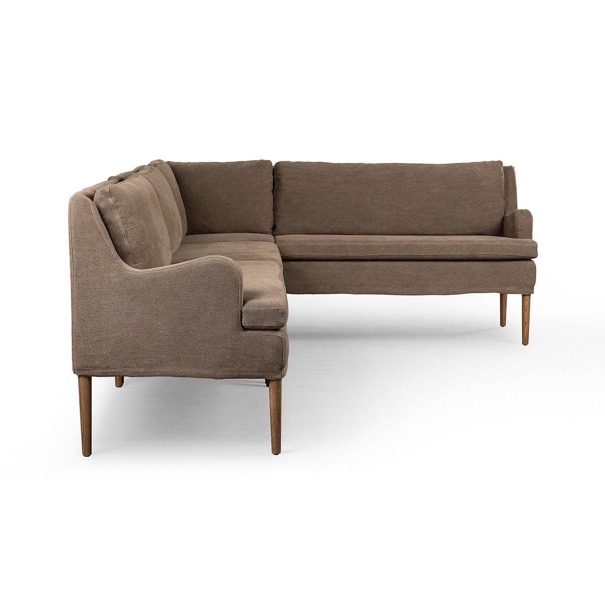 Aurelia Dining Banquette L-Shape in Broadway Coffee from Four Hands - Luna Furniture