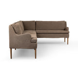 Aurelia Dining Banquette L-Shape in Broadway Coffee from Four Hands - Luna Furniture