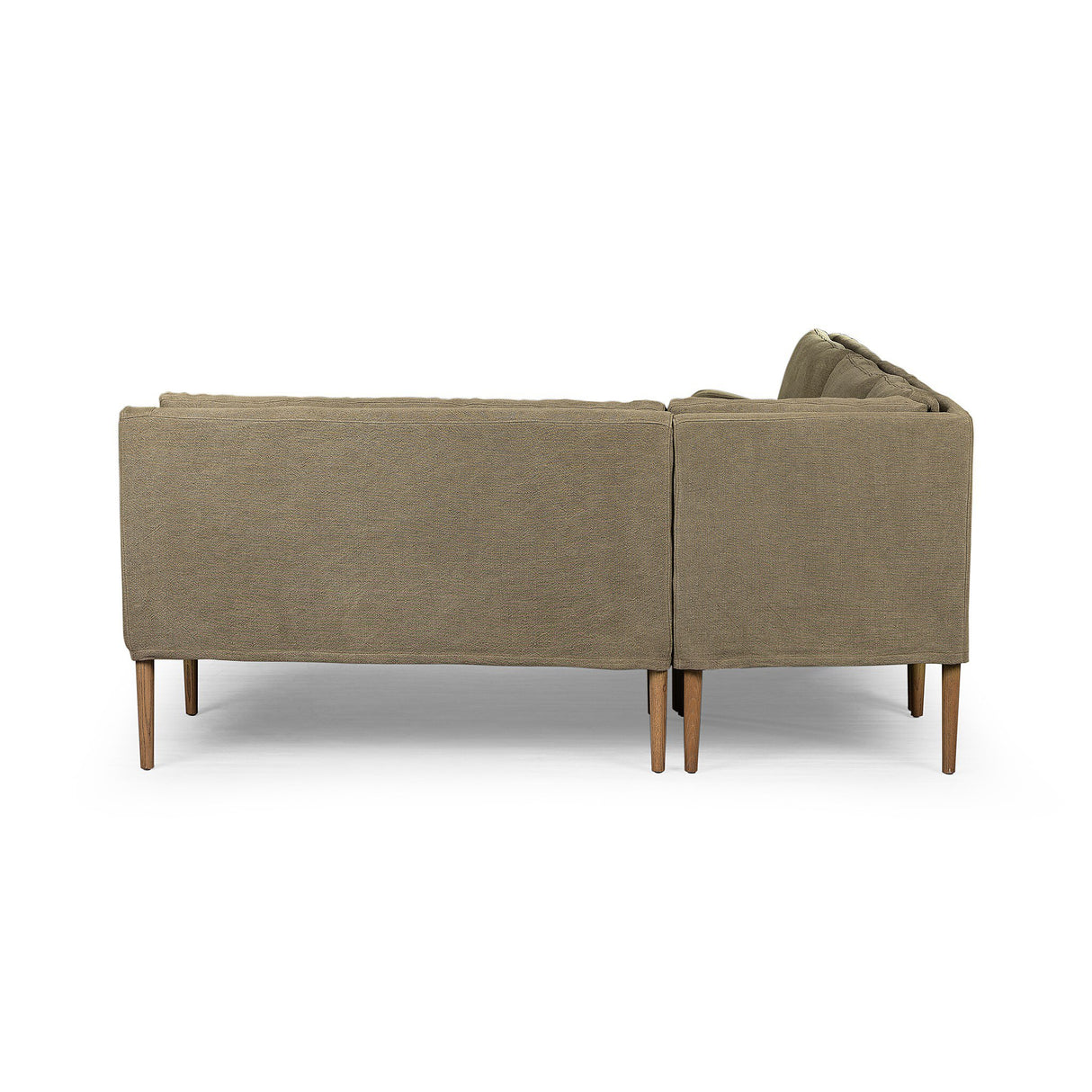 Aurelia Dining Banquette L-Shape in Broadway Olive from Four Hands - Luna Furniture