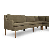 Aurelia Dining Banquette L-Shape in Broadway Olive from Four Hands - Luna Furniture
