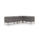 Aurelia Dining Banquette L-Shape in Broadway Denim from Four Hands - Luna Furniture