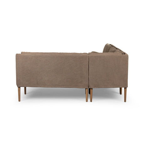 Aurelia Dining Banquette L-Shape in Broadway Coffee from Four Hands - Luna Furniture
