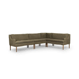 Aurelia Dining Banquette L-Shape in Broadway Olive from Four Hands - Luna Furniture